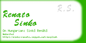 renato sinko business card